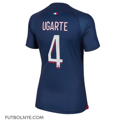 Camiseta Paris Saint-Germain Manuel Ugarte #4 Primera Equipación para mujer 2023-24 manga corta